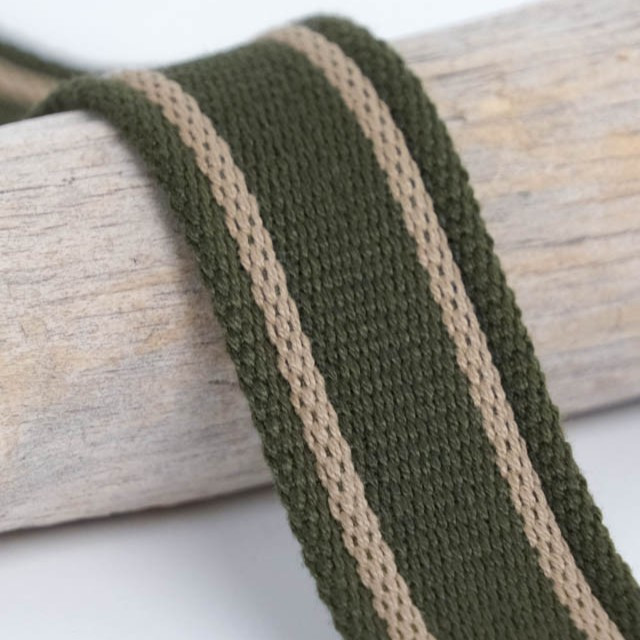 30mm Two-Tone Green Sport Strap - Maison Klem